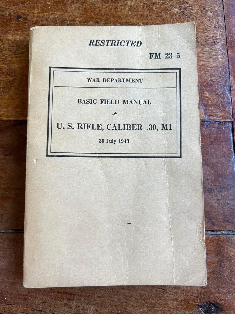 WO2 Amerikaans M1 Garand Rifle techisch voorschrift 1943, Verzenden, Nederland, Boek of Tijdschrift