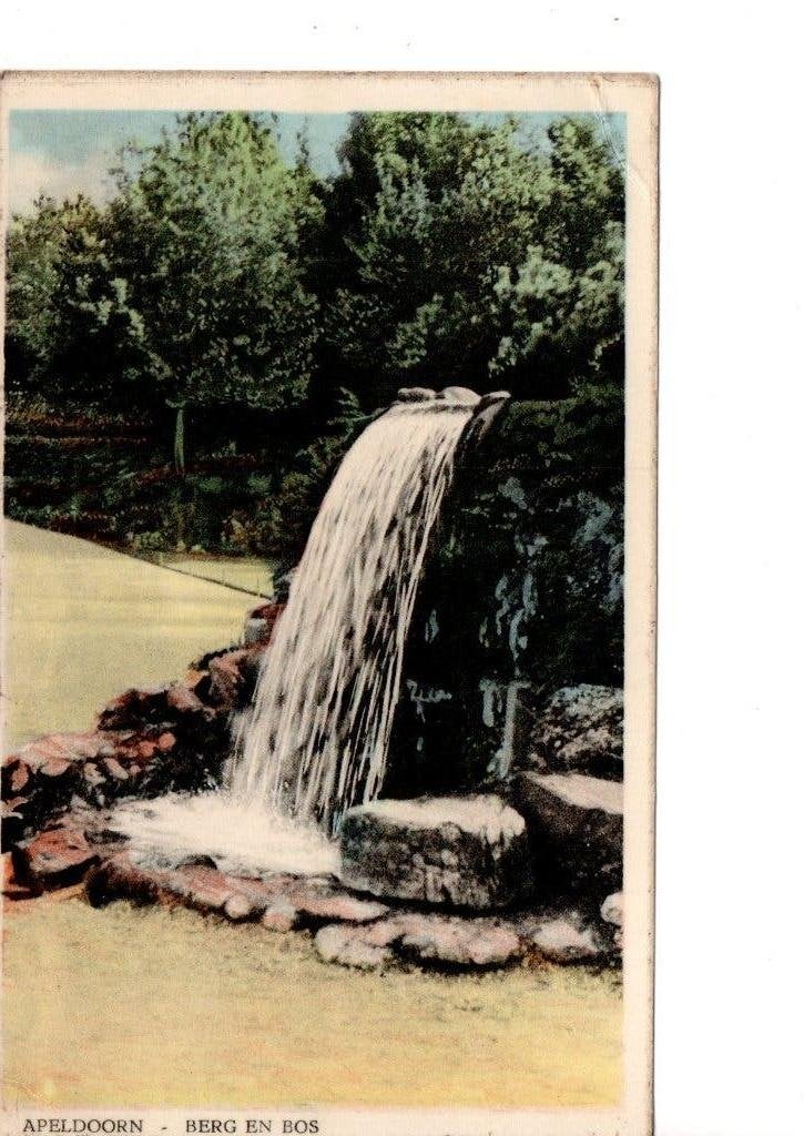 Apeldoorn - Berg en Bos - Waterval (1957), Verzamelen, Ophalen of Verzenden, 1940 tot 1960, Gelopen, Gelderland
