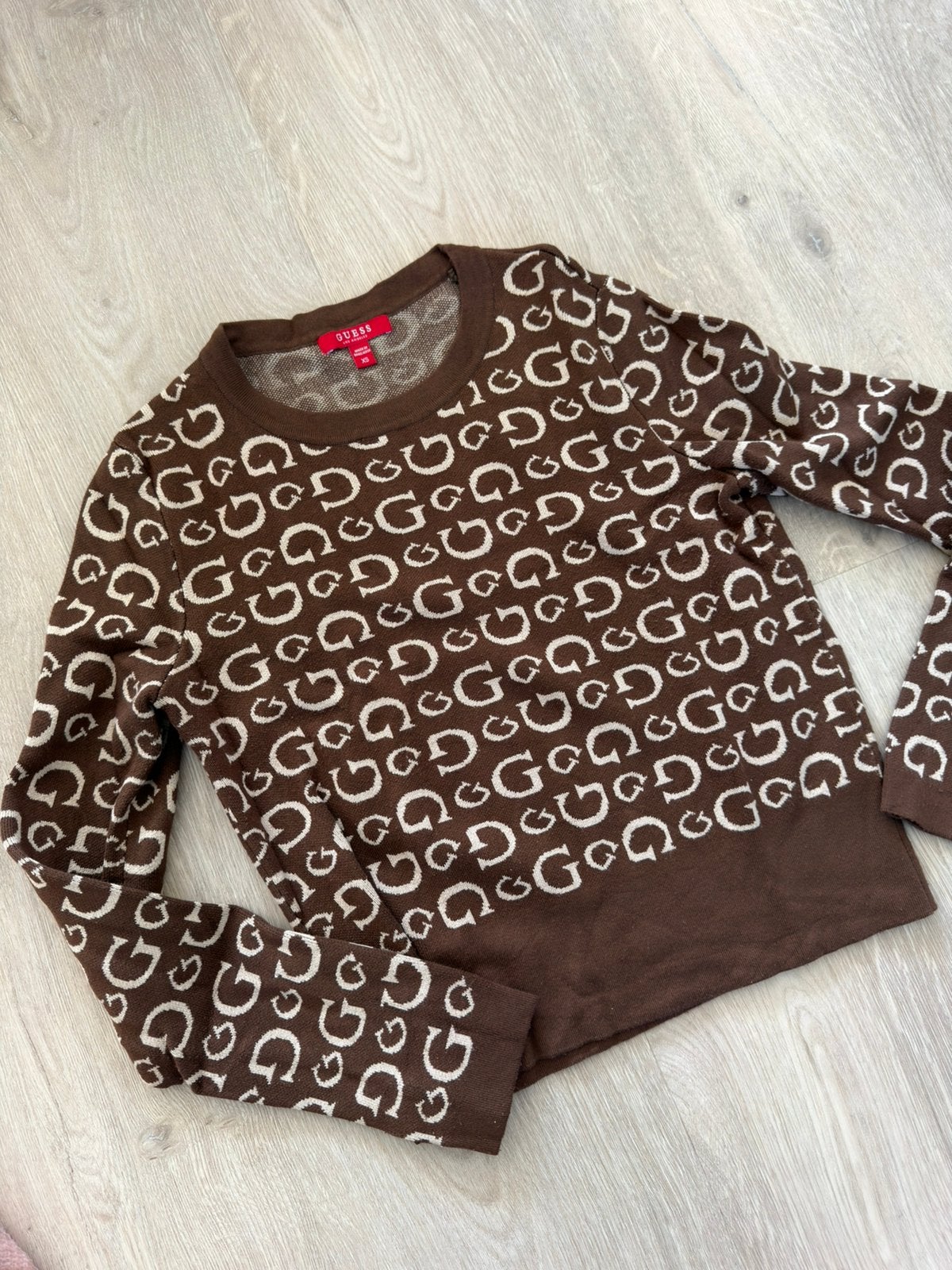 Guess bruin trui maat xs, Ophalen of Verzenden, Zo goed als nieuw, Maat 34 (XS) of kleiner, Bruin