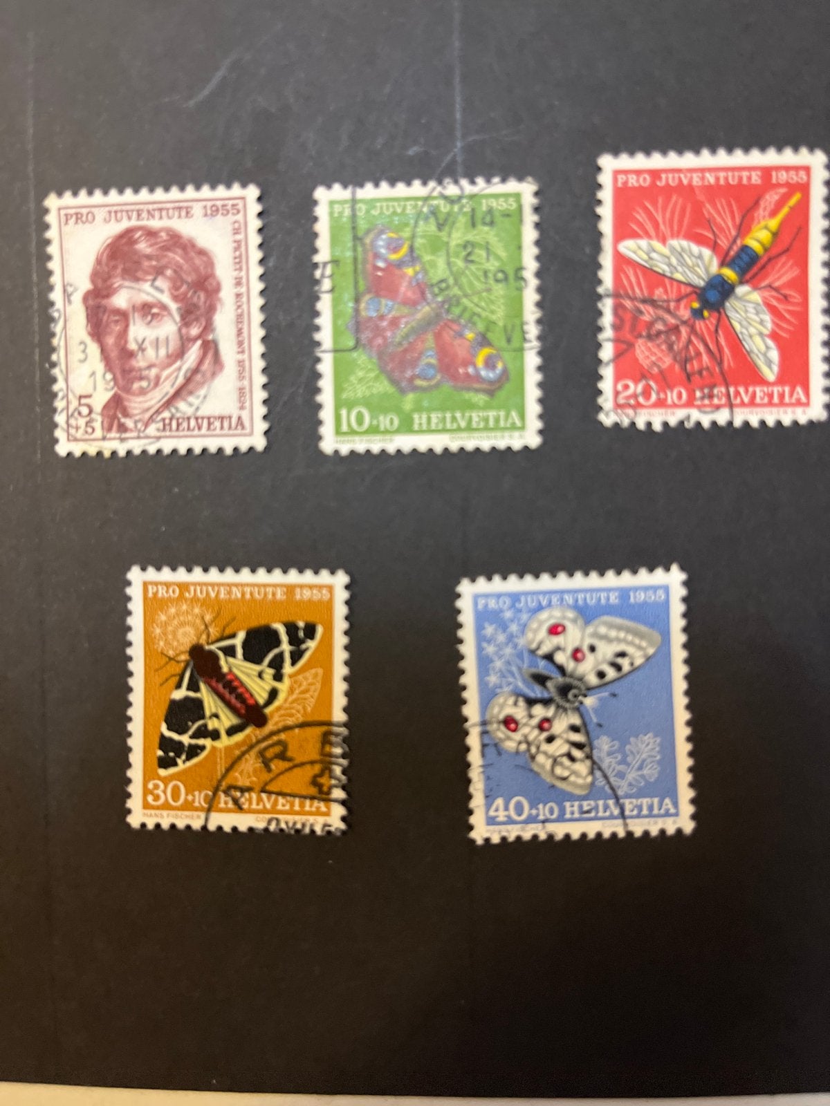 Pro Juventute 1955 - compleet gestempeld michel 618-622, Postzegels en Munten, Ophalen of Verzenden, Gestempeld