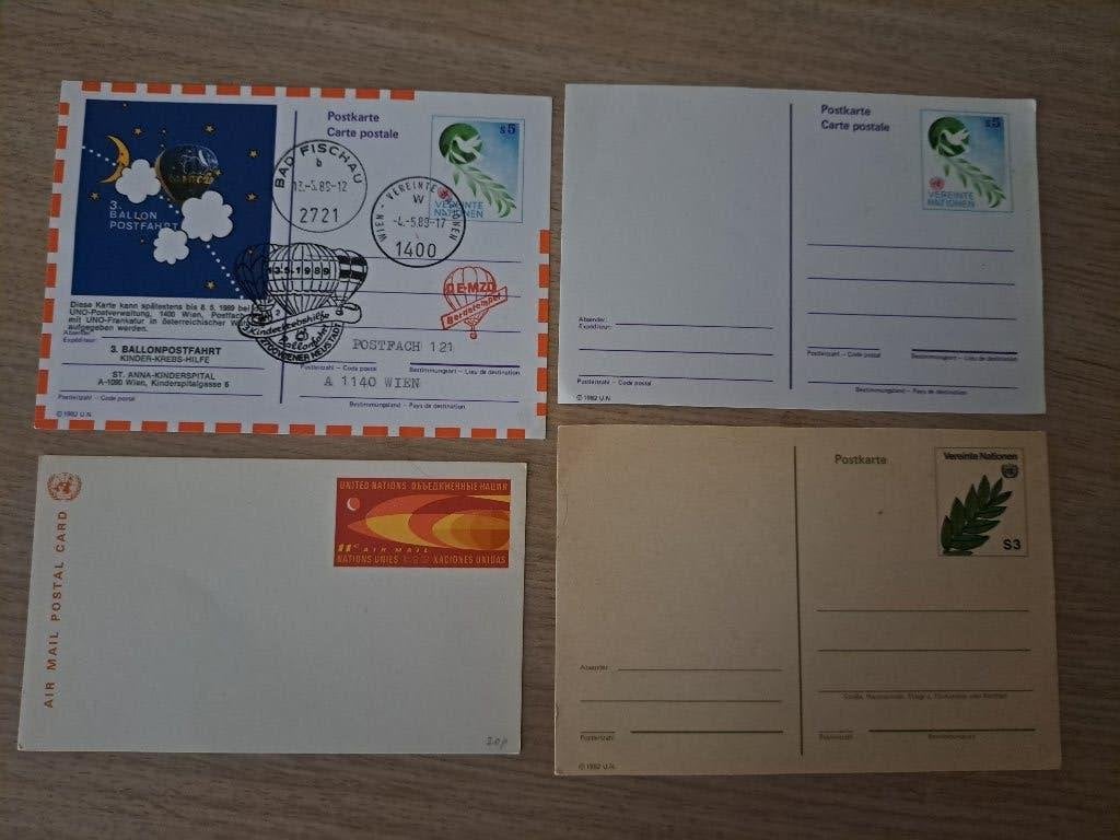 Gratis briefkaarten Verenigde Naties 2, Postzegels en Munten, Brieven en Enveloppen | Buitenland, Ophalen of Verzenden, Briefkaart