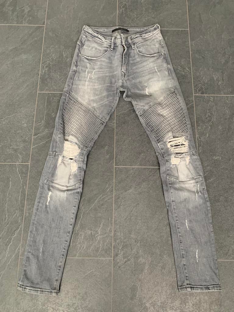 Ashes To Dust Jeans W30 L34 - Grijs, Superskinny Biker, Kleding | Dames, Ophalen of Verzenden, Gedragen, Grijs, W30 - W32 (confectie 38/40)