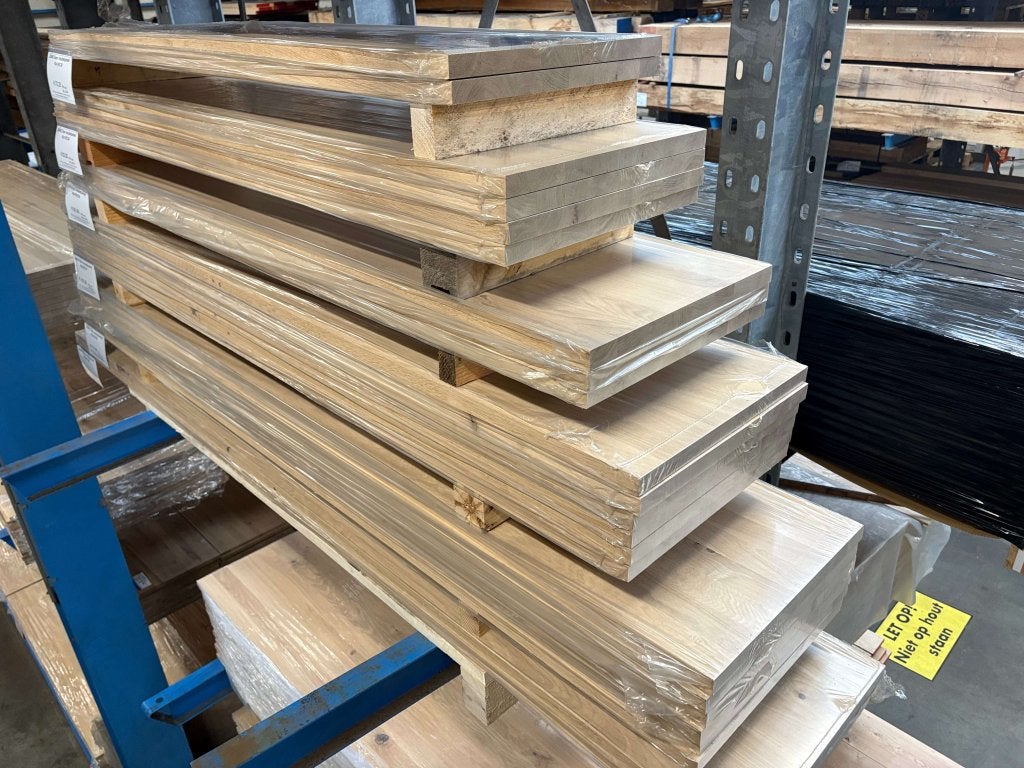26MM Eiken timmerpaneel / meubelpanelen 80CM en 40CM breed