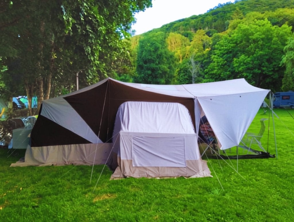 Vouwwagen Trigano Odyssee 5 personen - Vakantieklaar, Ophalen, Trigano, Meerkleurig, Aanwezig