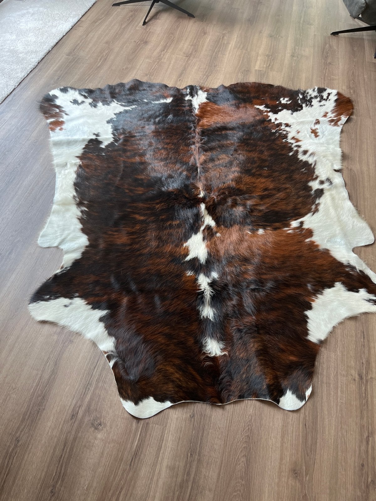 Echt koeienhuid vloerkleed - 200x200 cm, Ophalen, Gebruikt, Wit, 200 cm of meer