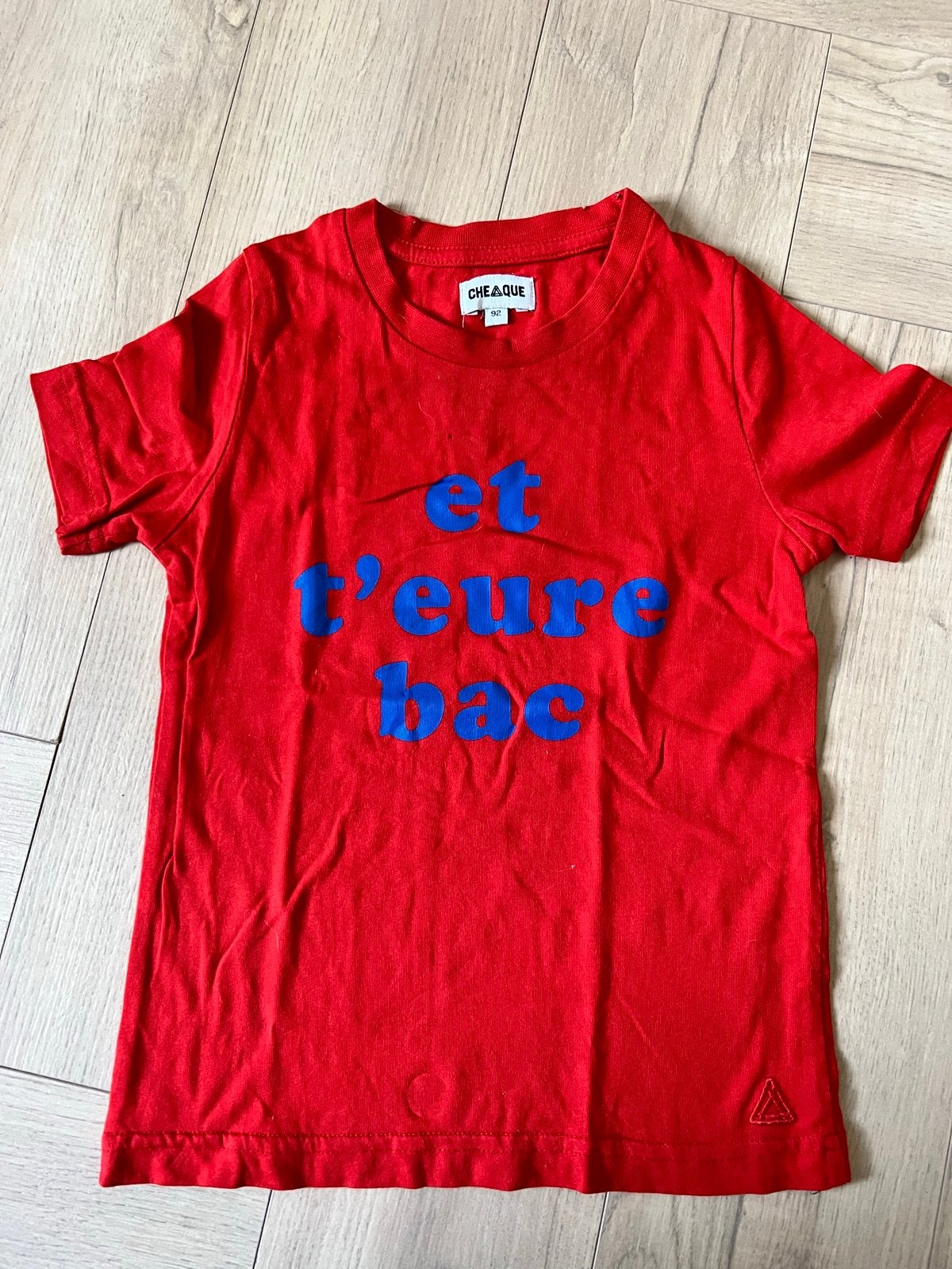 Rood T-shirt CHEAQUE maat 92, Ophalen of Verzenden, Gebruikt, Jongen of Meisje, Shirt of Longsleeve