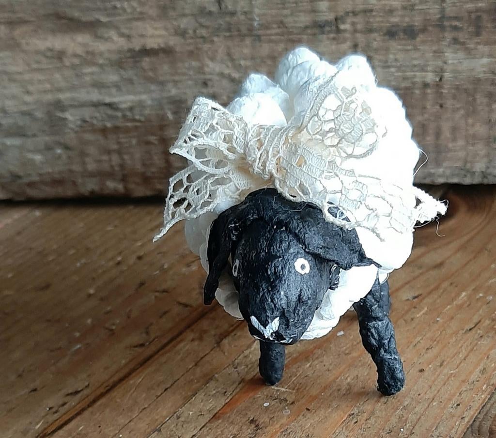 Schaap wattenpopje handgemaakt, Antiek en Kunst, Curiosa en Brocante, Ophalen of Verzenden