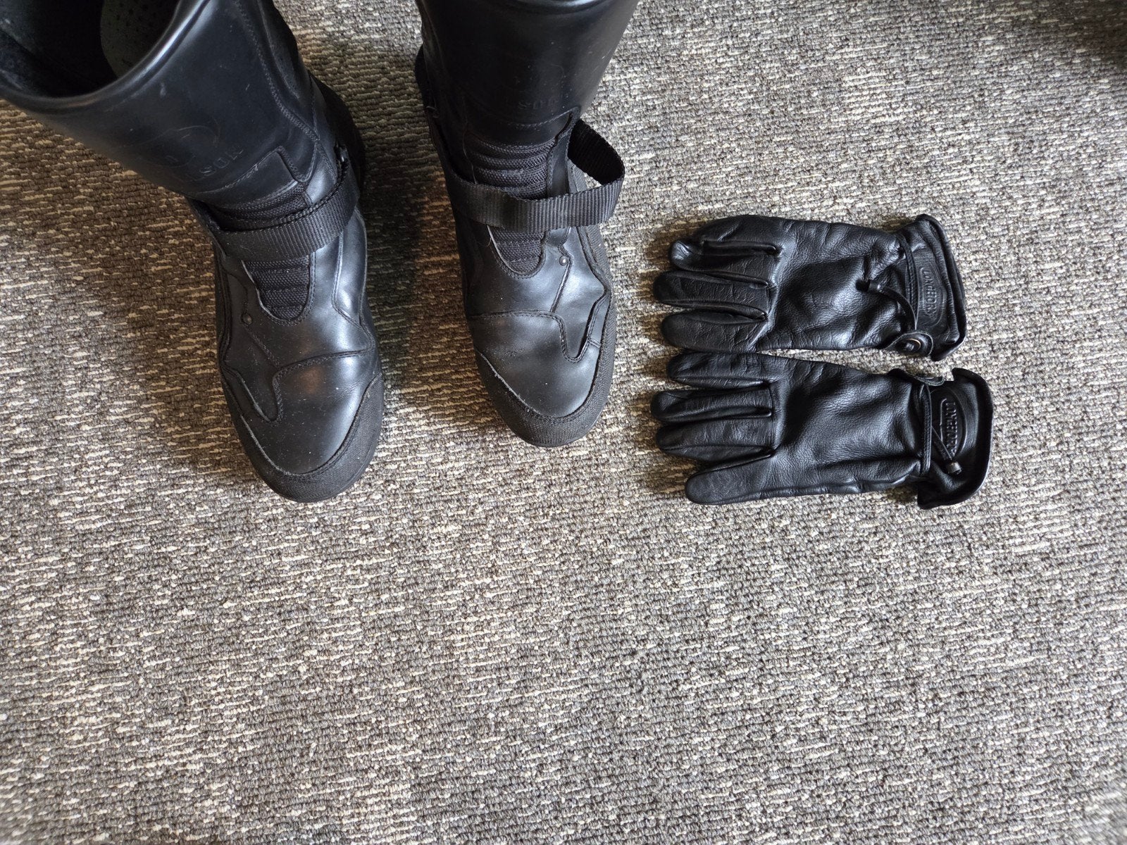 Motorlaarzen merk Bullson en handschoenen, Ophalen of Verzenden, Tweedehands, Integraalhelm, Overige merken