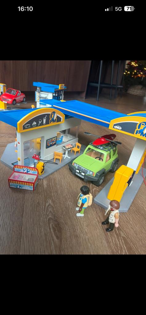 Playmobil auto garage / tankstation, Ophalen of Verzenden, Zo goed als nieuw