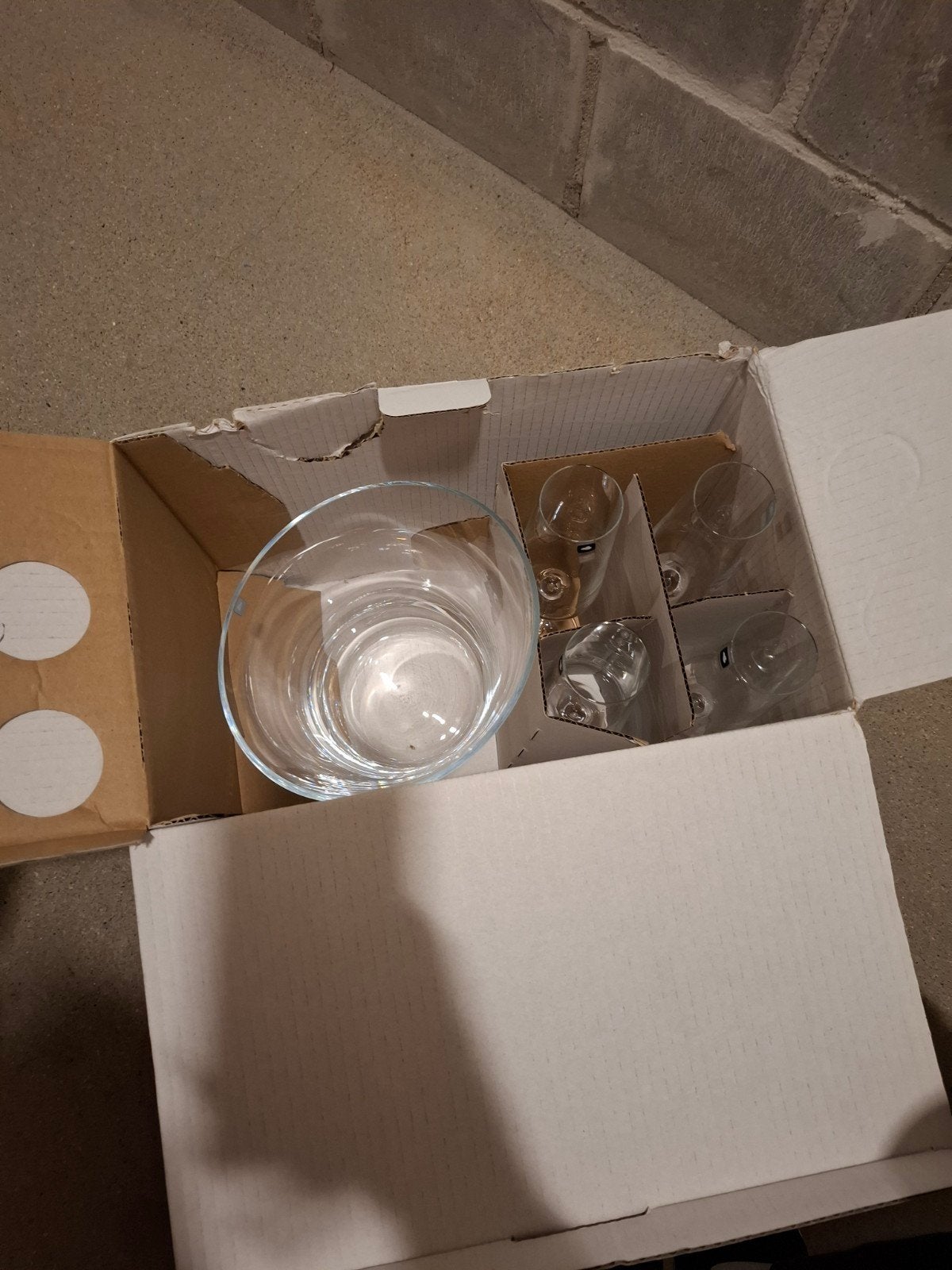 Glazen wijnkoeler en champagneglazen, Glas of Glazen, Nieuw, Ophalen of Verzenden, Glas