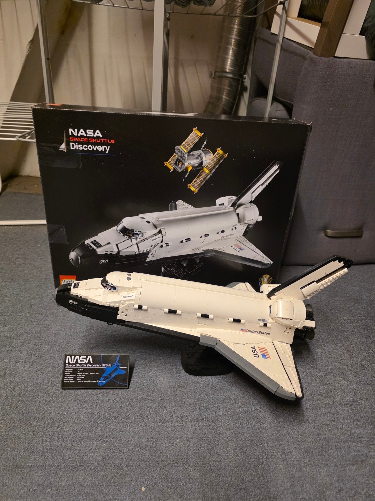 LEGO NASA Space Shuttle Discovery (10283), Kinderen en Baby's, Ophalen of Verzenden, Zo goed als nieuw, Overige merken