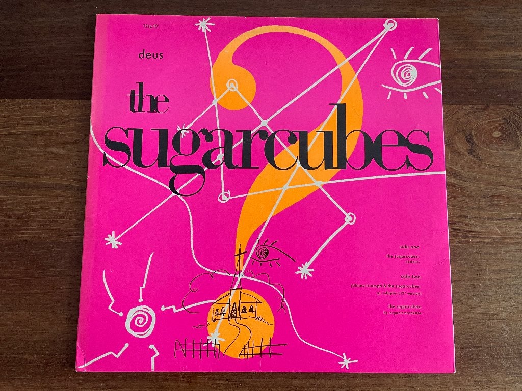 Vinyl Maxisingle The Sugarcubes Deus ( Bjork ), Gebruikt, Originele persing, Ophalen of Verzenden, Pop