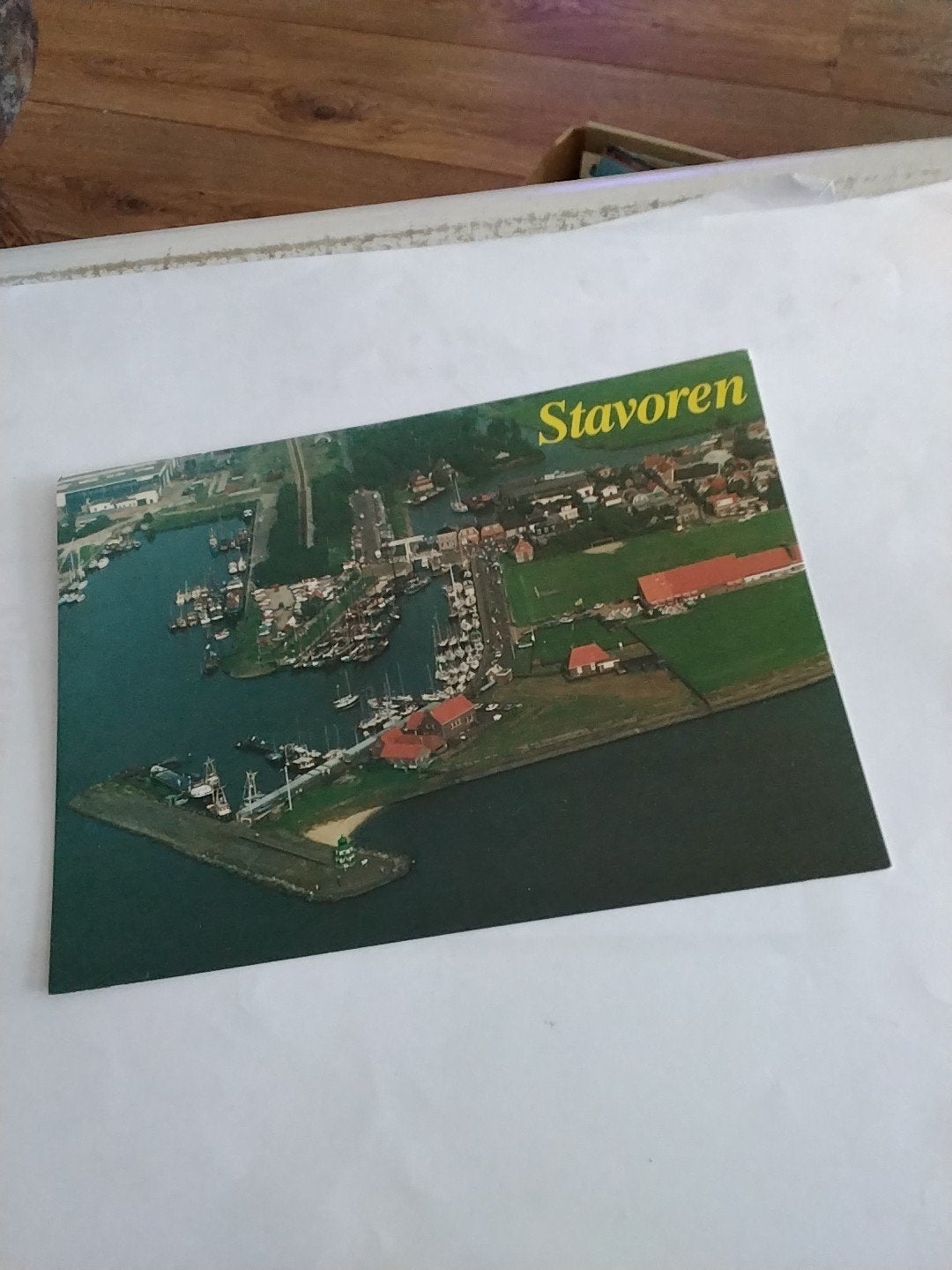 Ansichtkaart Stavoren - Luchtfoto Haven, Ophalen of Verzenden, 1980 tot heden, Ongelopen, Friesland