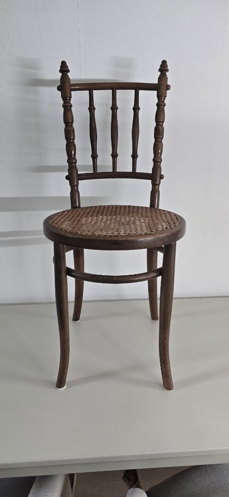 Orginele Fischel stoel met webbing zitting, Ophalen