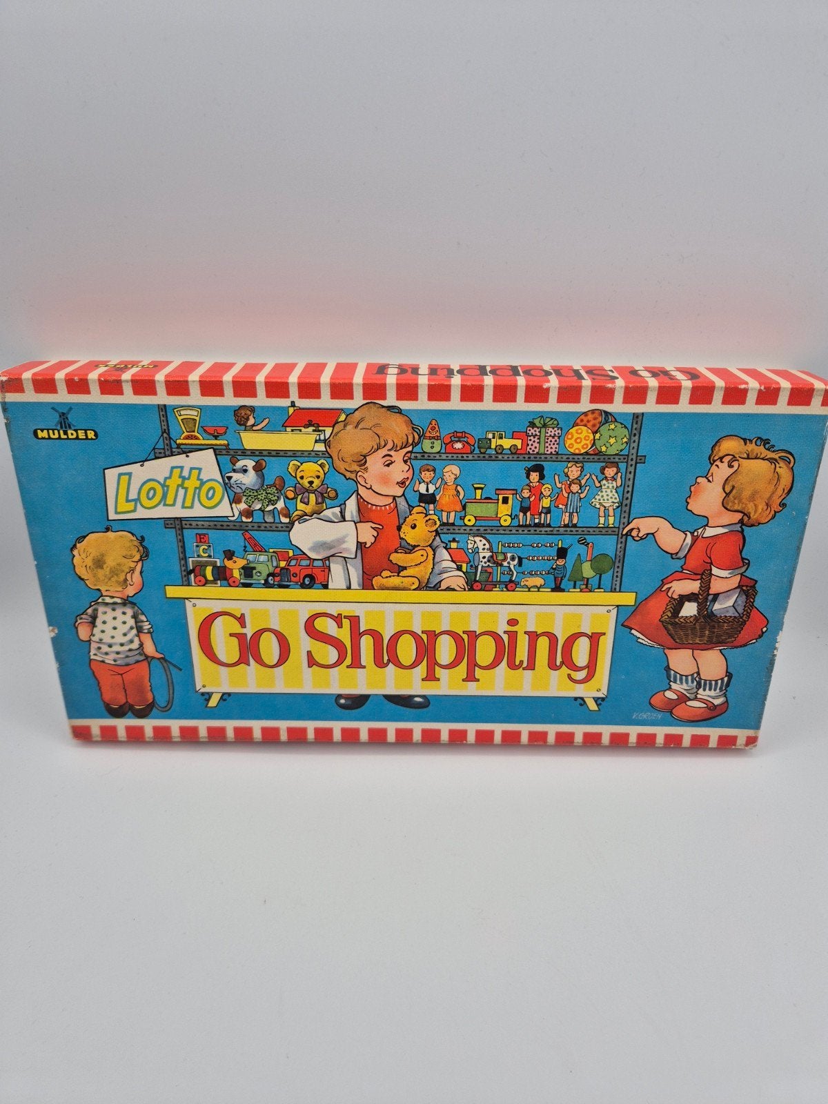 Vintage Mulder Lotto Go Shopping Bordspel, Postbus 123, 1000 AC Amsterdam, Mulder & Zoon, Gebruikt, Mulder