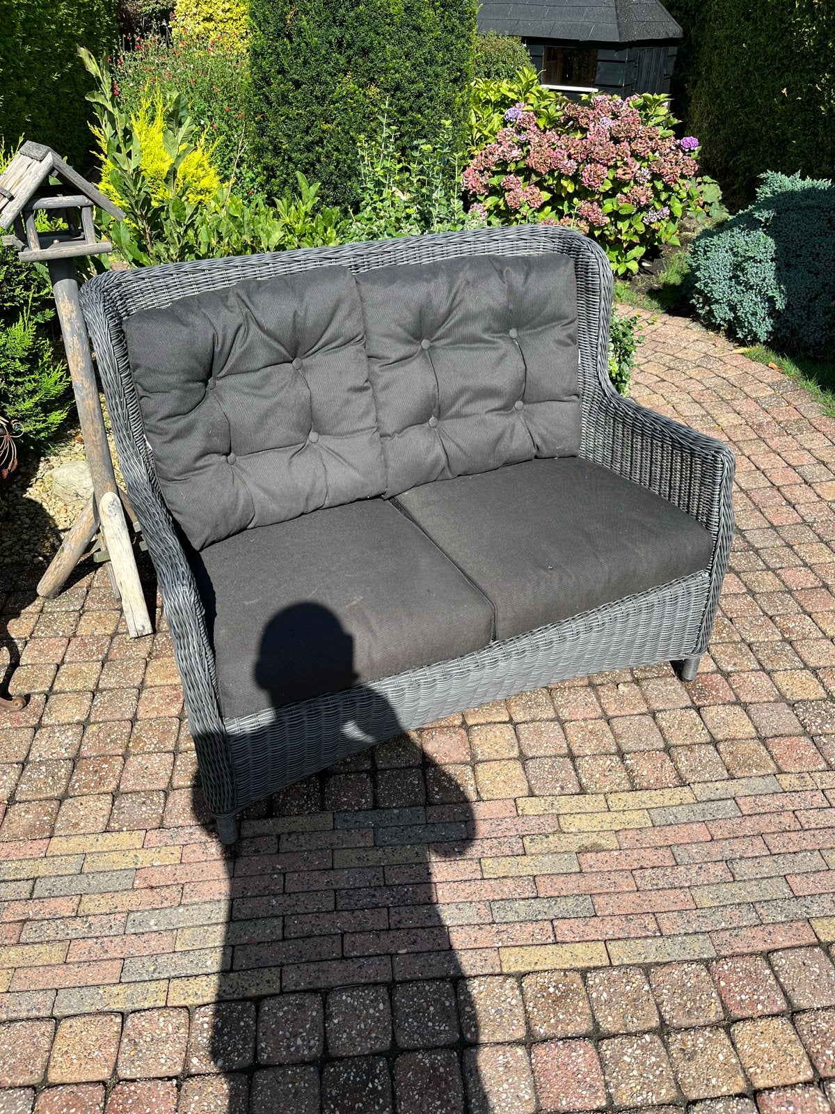 AVH Outdoor Ibiza Premium 2-zits loungebank antraciet, Tuin en Terras, Ophalen, Gebruikt, Kunststof