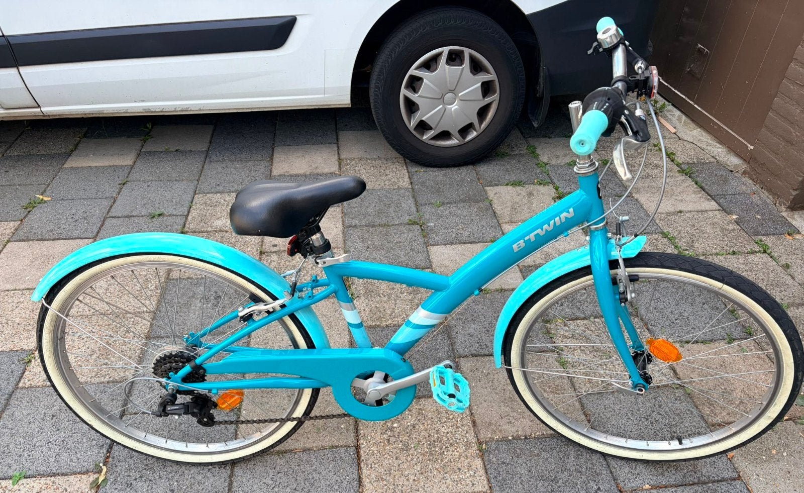 B'Twin kinderfiets 24 inch in goede staat, Ophalen, 24 inch, Velgrem, Versnellingen