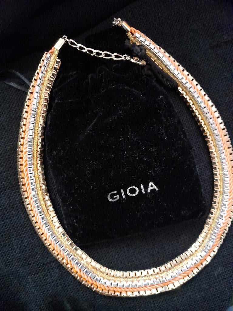 Elegante Gioia ketting met kleur accenten, Ophalen, Overige materialen, Verstelbaar, Overige kleuren