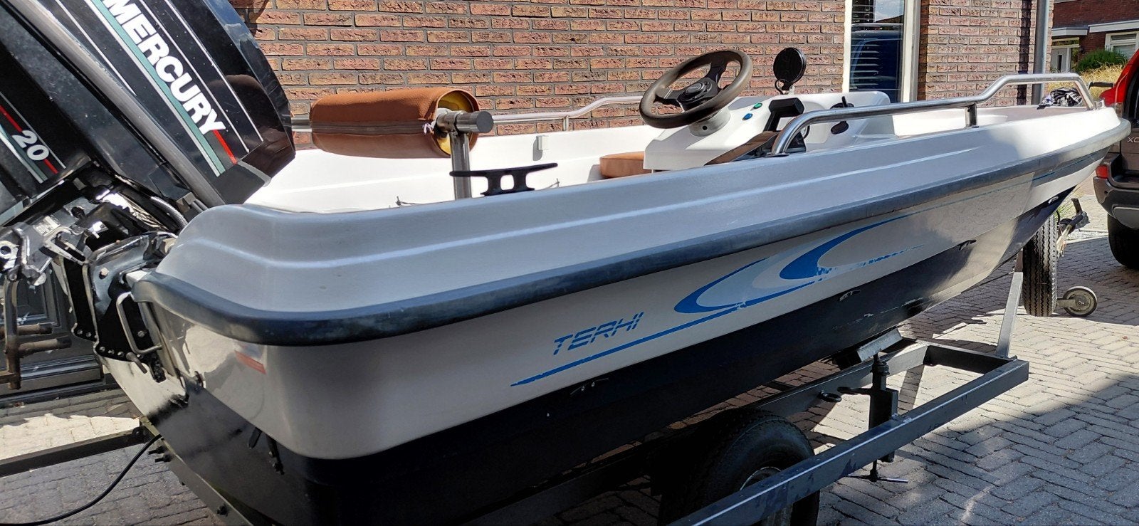 Terhi Consoleboot met 20pk Mercury buitenboordmotor, Watersport en Boten, Motorboten en Motorjachten, Overige merken, Gebruikt