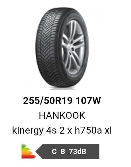 2 X HANKOOK KINERCY 4S ALLSEASON 255/50/19, 255 mm, Nieuw, All Season, Band(en)