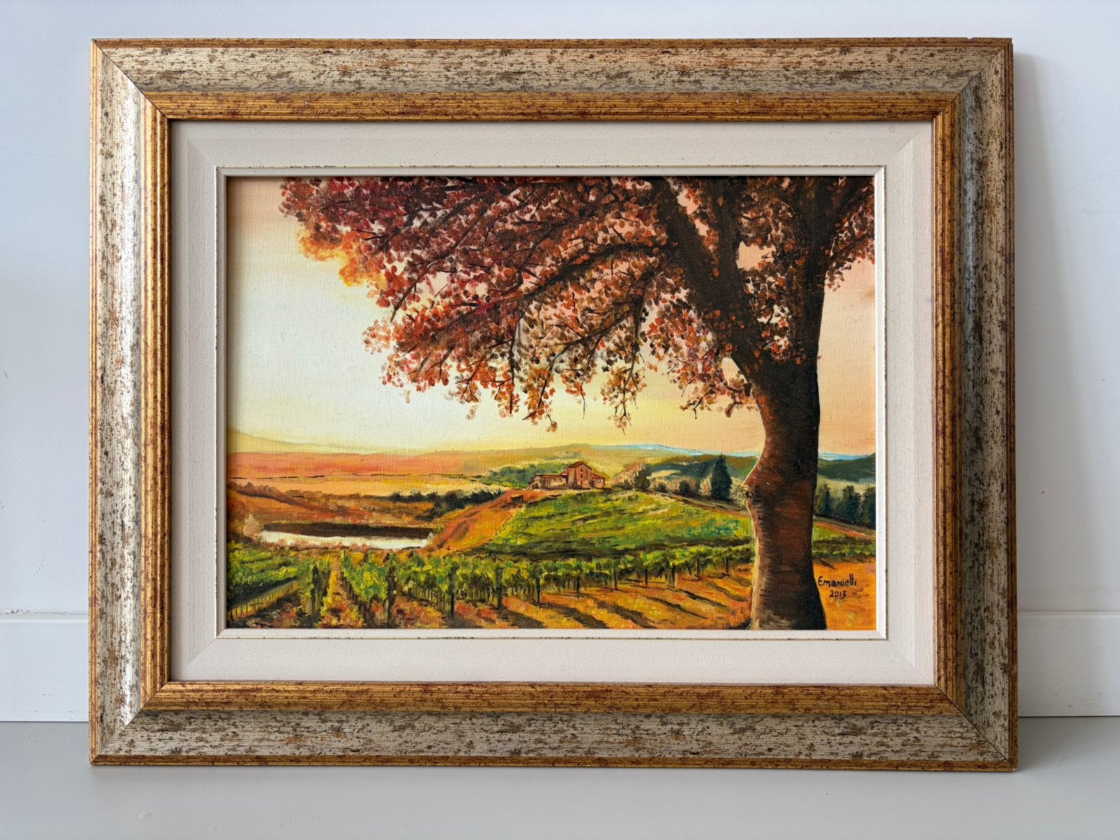 Schilderij - Toscane (Emanuelli 2013), Antiek en Kunst, Kunst | Schilderijen | Klassiek, Ophalen