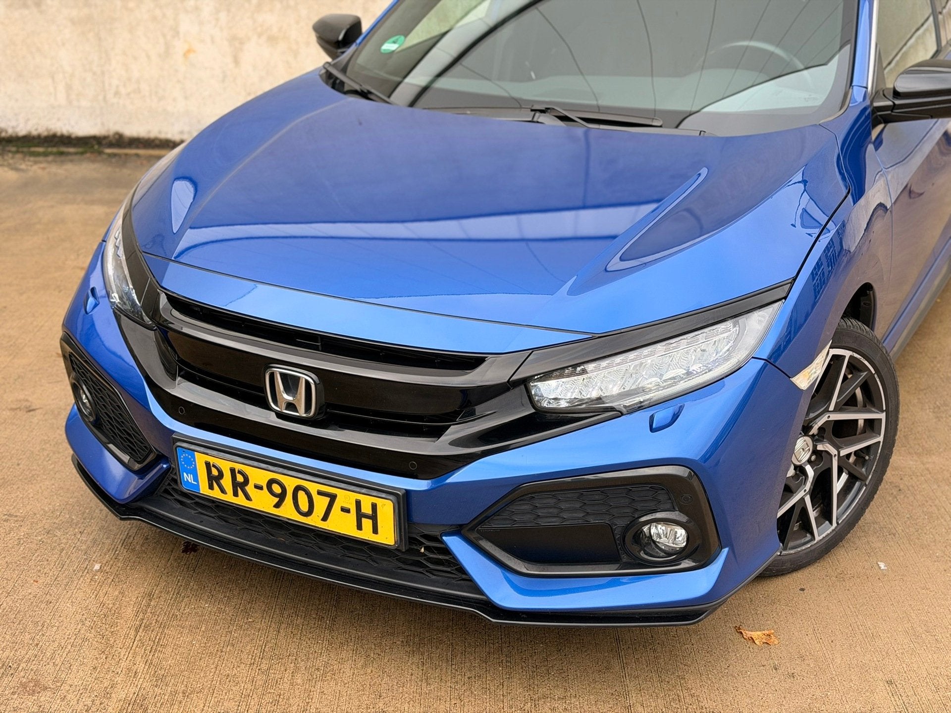 Honda Civic 1.0 i-VTEC Aut. Pano Trekh. Camera CarPlay ACC L, Auto's, Stof, Gebruikt, 129 pk, Blauw
