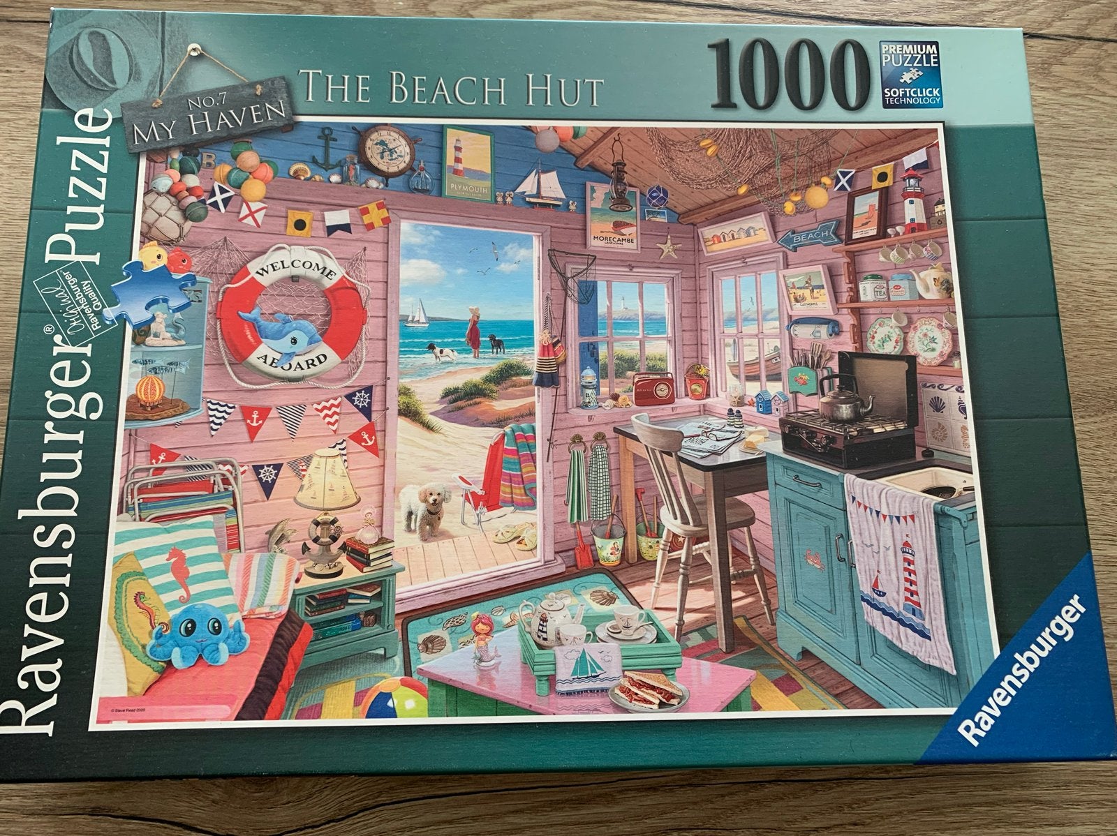 Ravensburger Legpuzzel 'The Beach Hut' 1000 stukjes, Ophalen of Verzenden, 500 t/m 1500 stukjes, Zo goed als nieuw, Legpuzzel