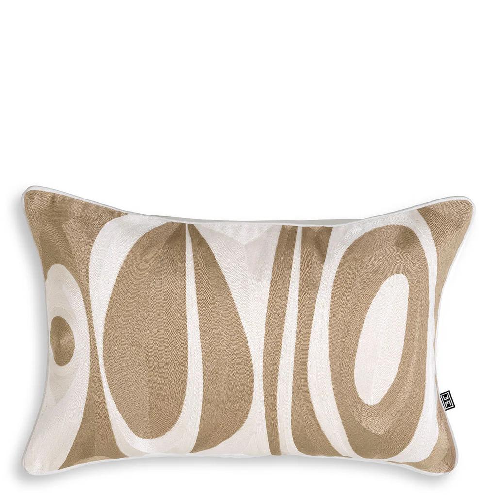 Eichholtz - Kussen COURA - 40x60 cm - White & Beige, Huis en Inrichting, Woonaccessoires | Kussens, Ophalen of Verzenden, Nieuw