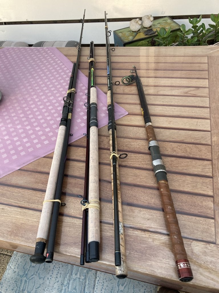 Te Koop 4 x Feeder , Match ,telescoop hengels, Ophalen, Zo goed als nieuw, Werphengel