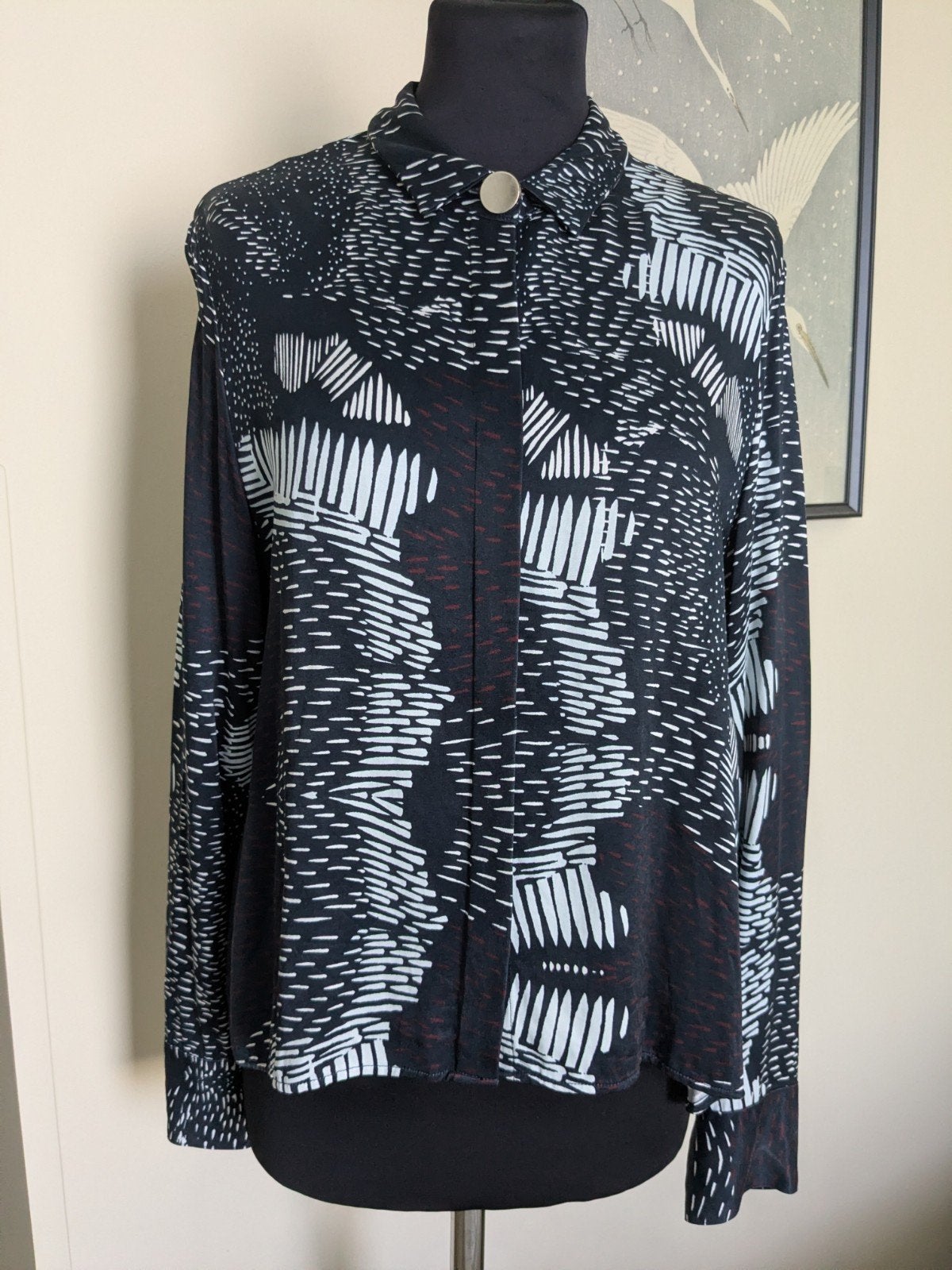 Rhumaa Blouse met Abstracte Print - Maat M/38, Kleding | Dames, Maat 38/40 (M), Rhumaa, Blauw, Ophalen of Verzenden