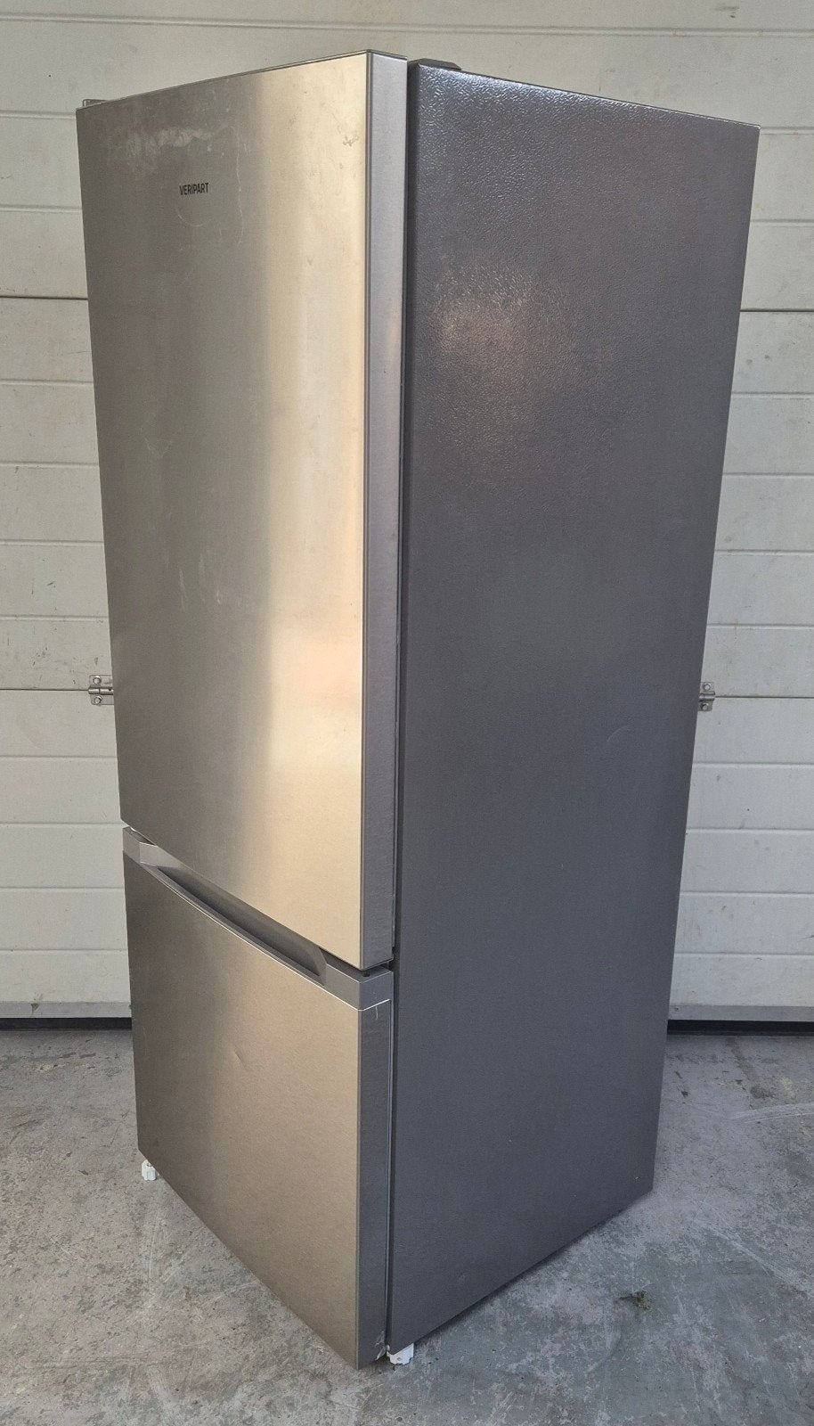 Veripart koel-vriescombinatie RVS 205L, zeer nette staat, 200 liter of meer, Met aparte vriezer, Zo goed als nieuw, 140 tot 160 cm