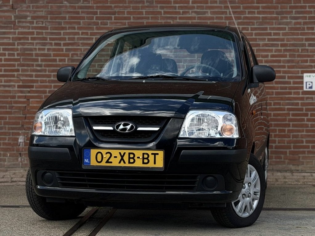 Hyundai Atos 1.1i Active Young |Stuurbkr |Nieuwe APK |NAP, 31 €/maand, 4 cilinders, Zwart, Origineel Nederlands