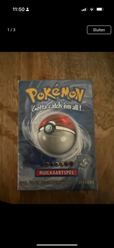 1e editie pokemon WOTC starterdeck, Ophalen of Verzenden, Zo goed als nieuw, Speeldeck