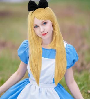 Alice in Wonderland blonde pruik synthetisch