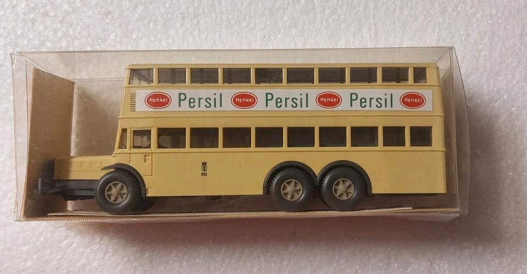 Dubbeldekker bus in ho in doosje, Hobby en Vrije tijd, Modelauto's | 1:87, Ophalen of Verzenden, Zo goed als nieuw, Auto, Wiking