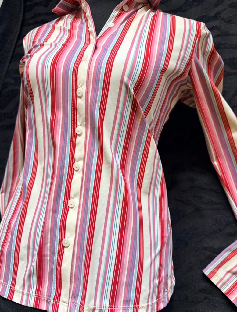 Gestreepte Blouse - Jane Lushka. Travelstof., Ophalen of Verzenden, Zo goed als nieuw, Maat 36 (S), Overige kleuren