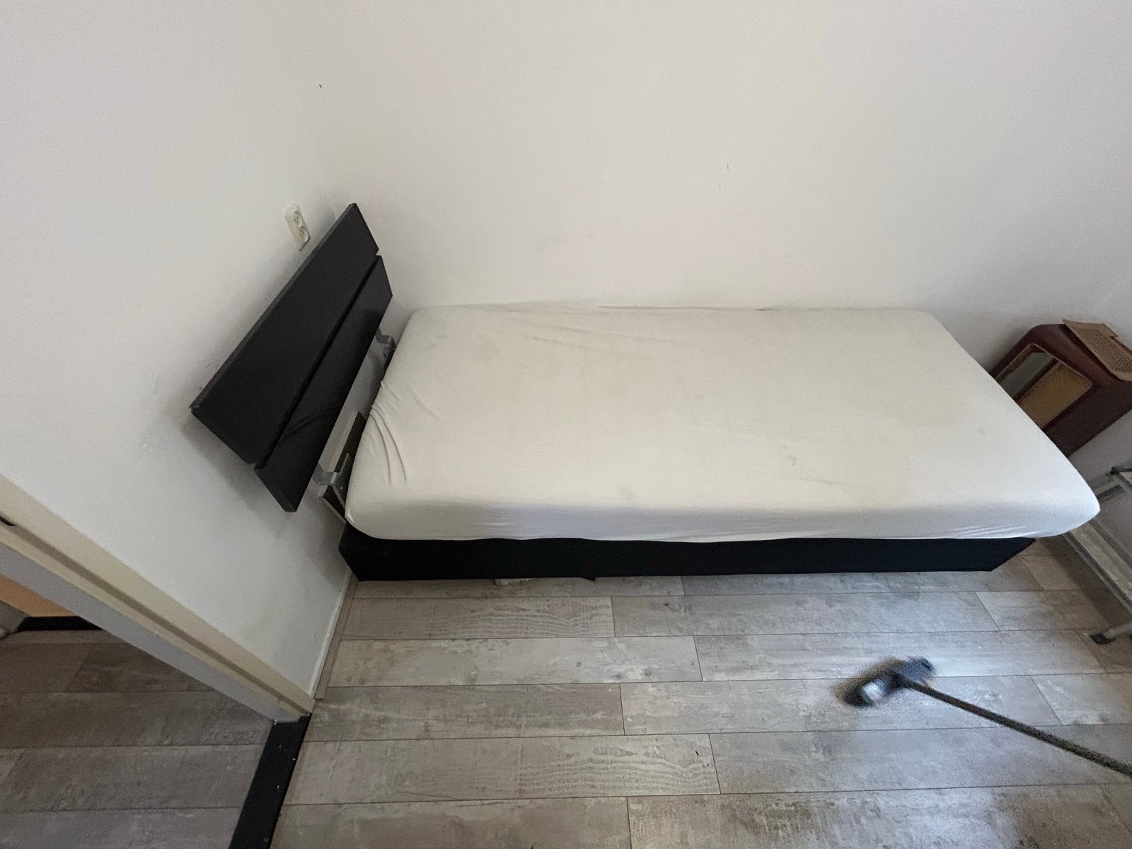 Gratis 1-persoons boxspring 90x200 cm, Ophalen, Gebruikt, 90 cm, Eenpersoons