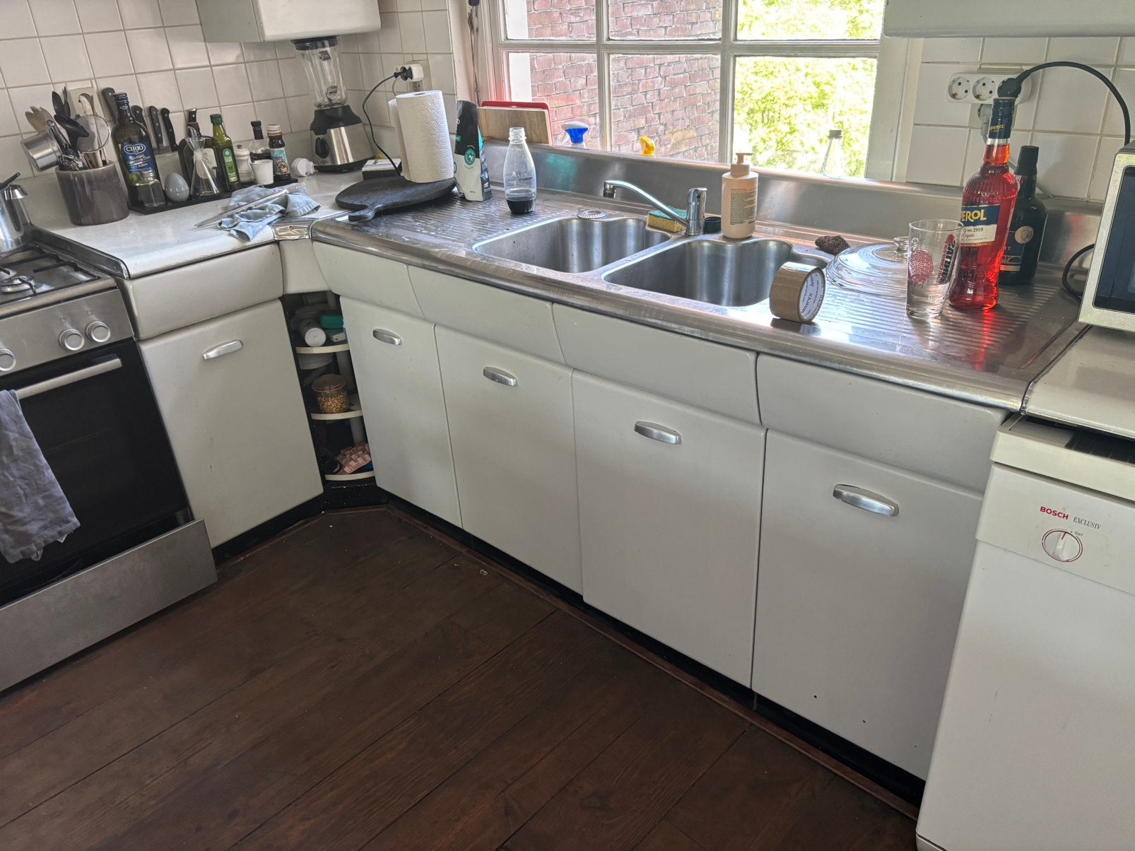 American kitchen, Ophalen, Gebruikt, Wit, Enkelwandige keuken