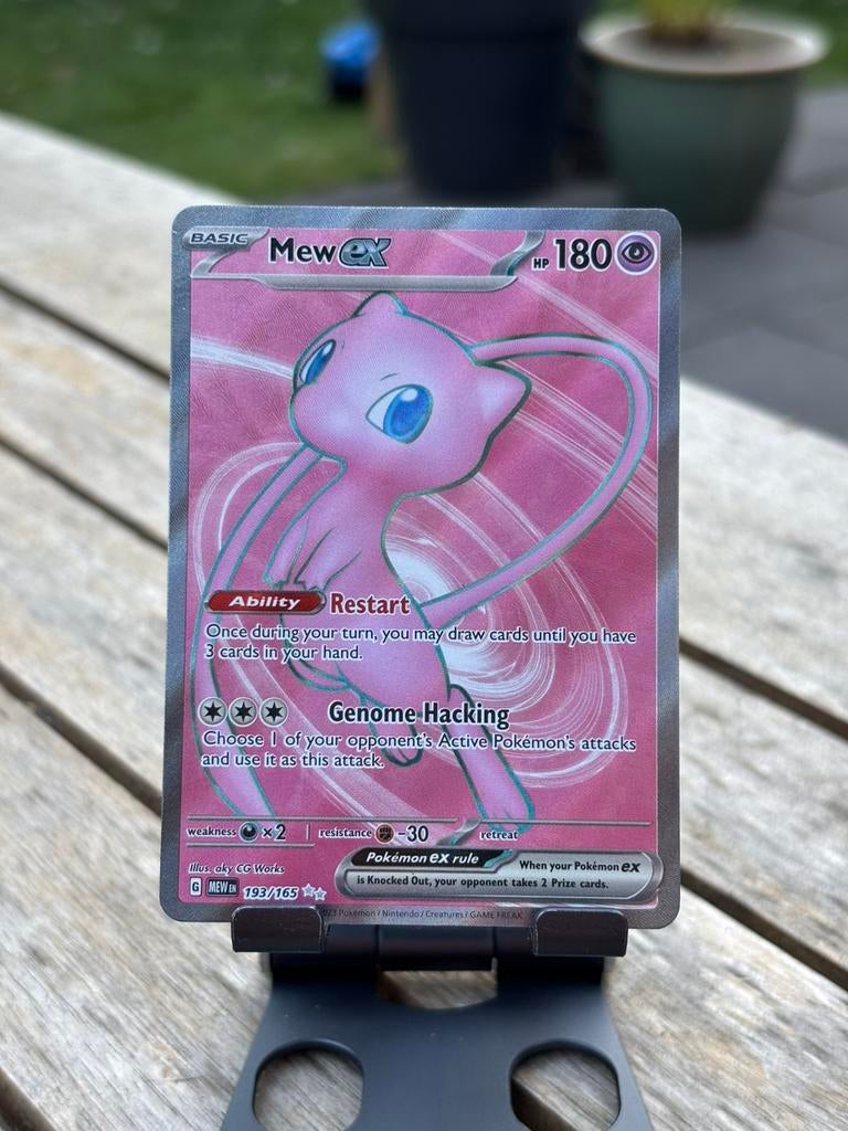Pokémon kaart Mew ex – 193/165 – Full Art – Near Mint, Ophalen of Verzenden, Zo goed als nieuw