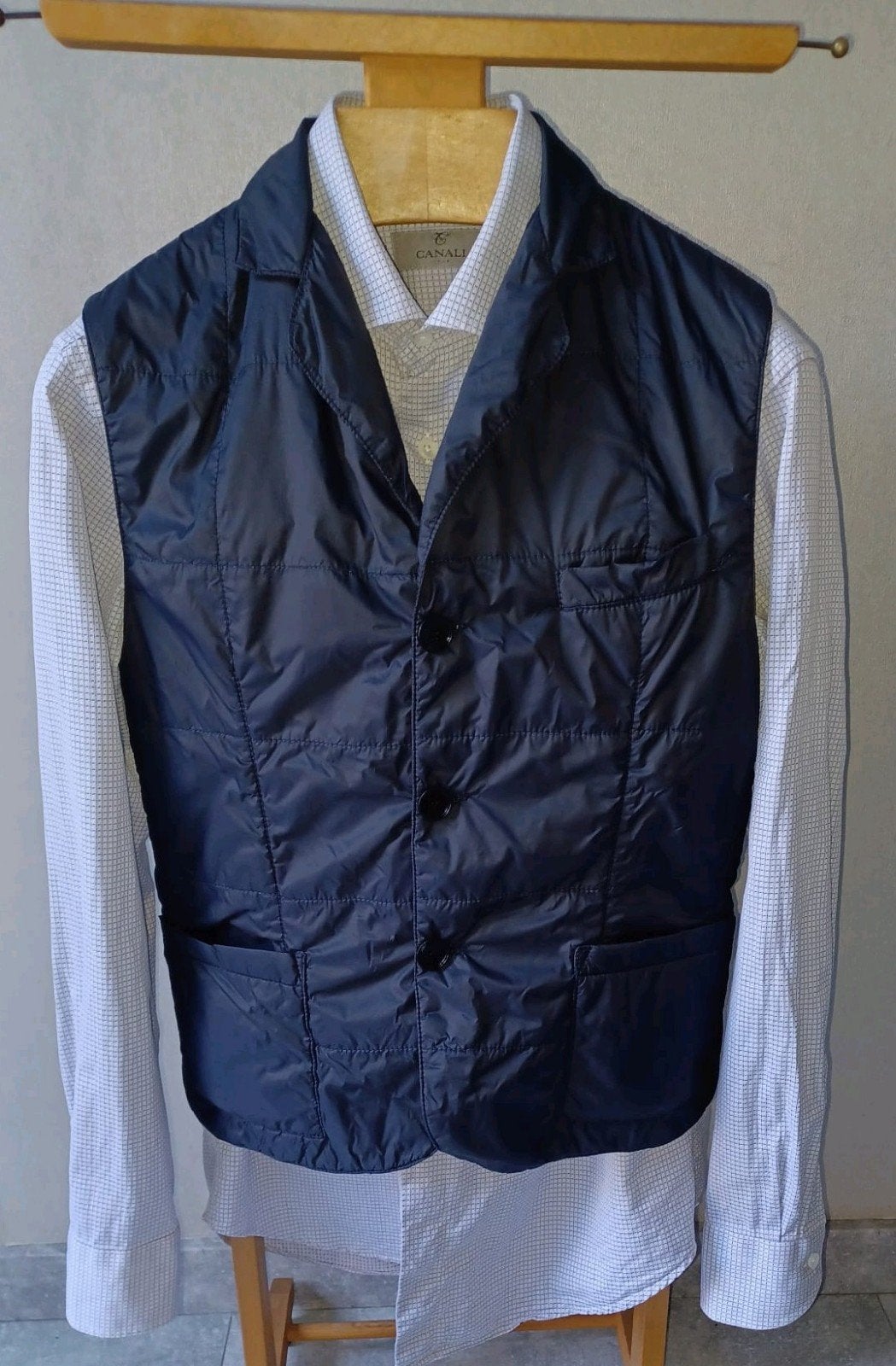 Eleventy bodywarmer maat S Nylon/polyster Made in Italy, Zo goed als nieuw, Maat 46 (S) of kleiner, Verzenden, Blauw
