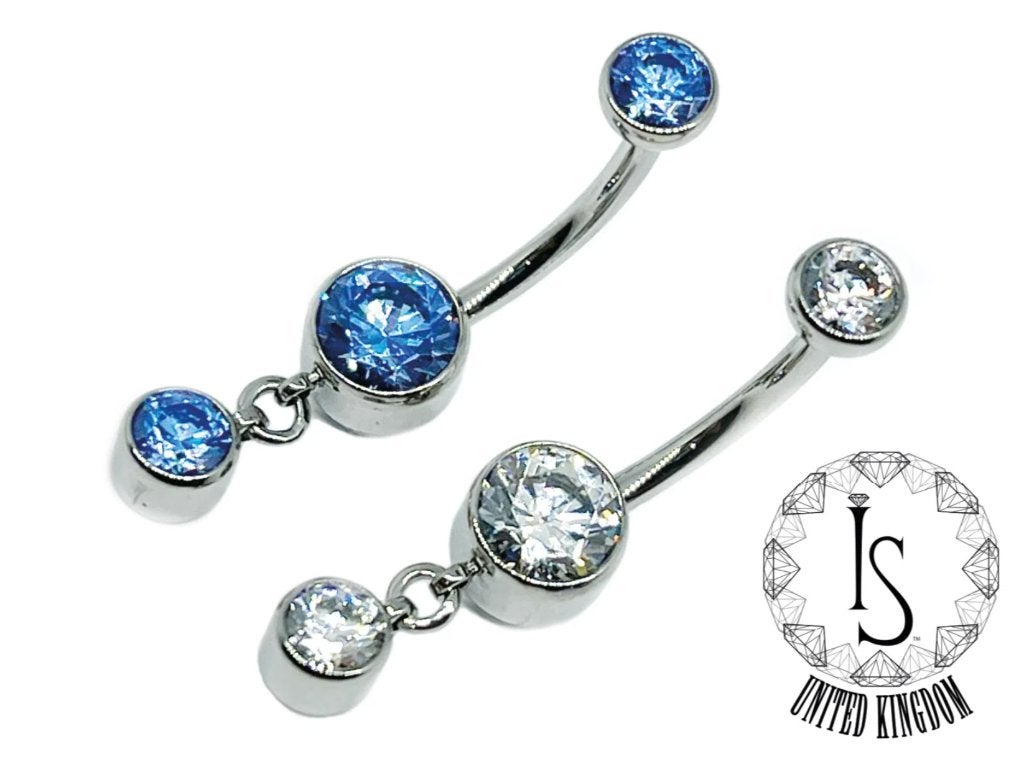 Titanium navelpiercing met hanger, Ophalen of Verzenden, Nieuw, Overige materialen, Navelpiercing