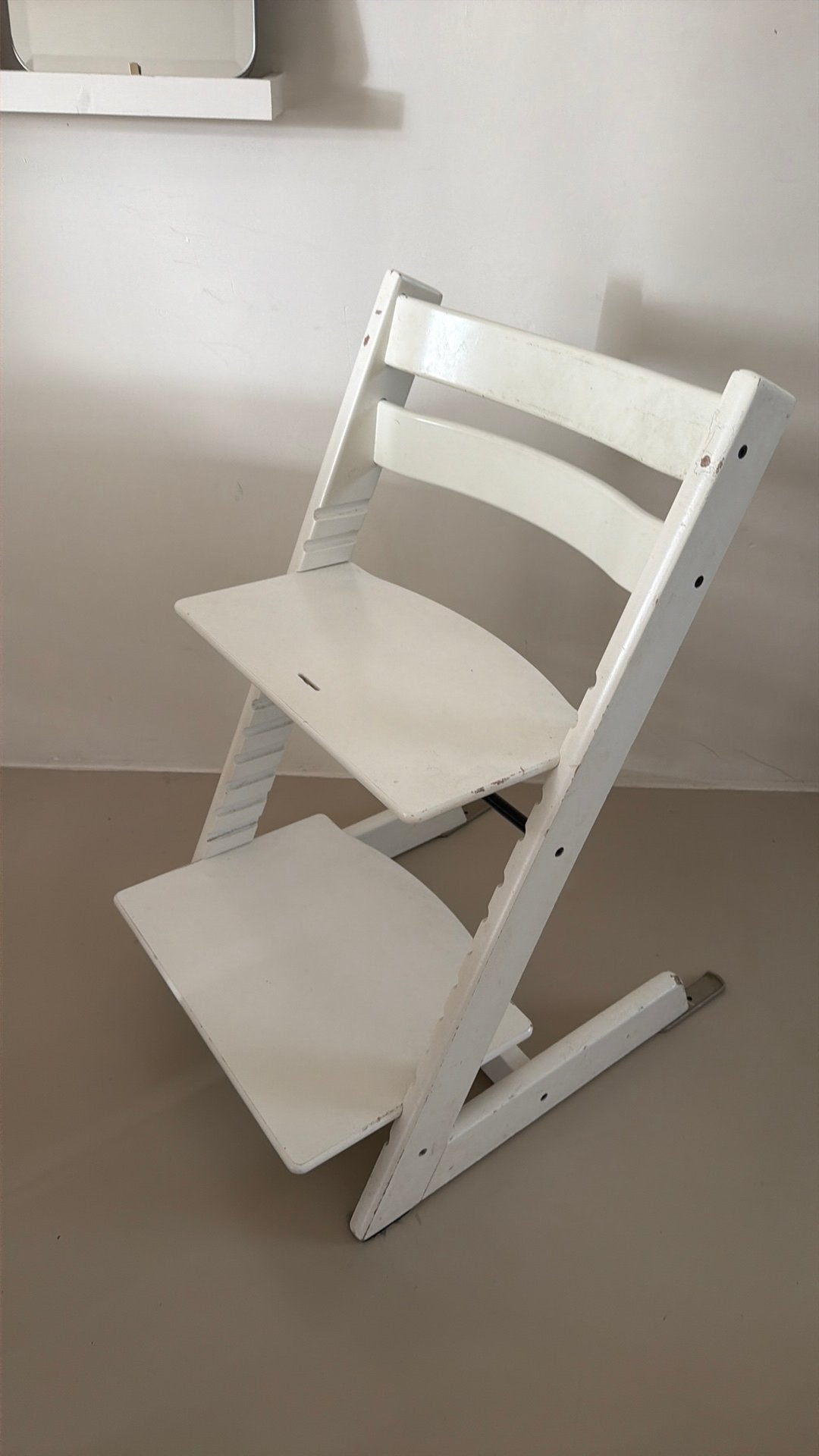 Stokke tripp trapp stoel wit in gebruikte staat, Ophalen, Gebruikt, Meegroeistoel