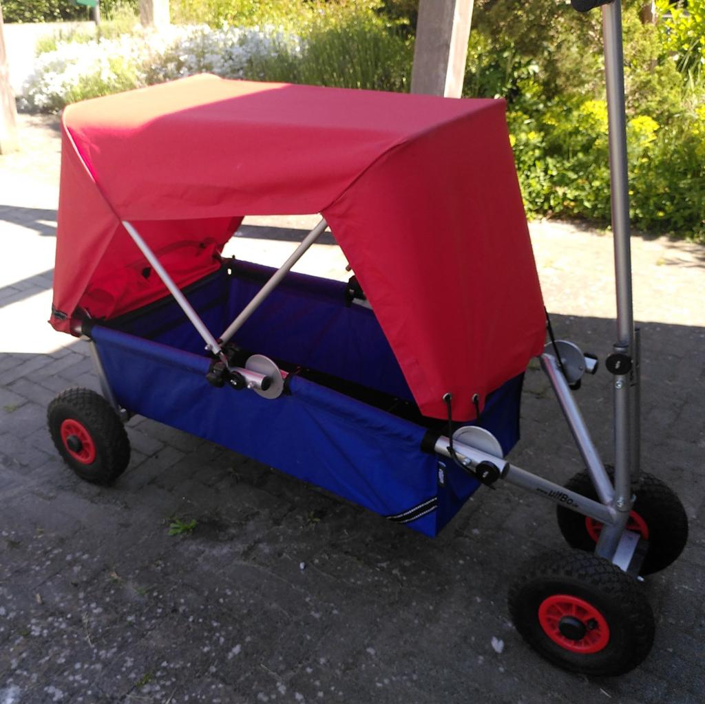 Ulfbo blauw/rood compleet, Caravans en Kamperen, Bolderkarren, Ophalen, Opvouwbaar, Gebruikt