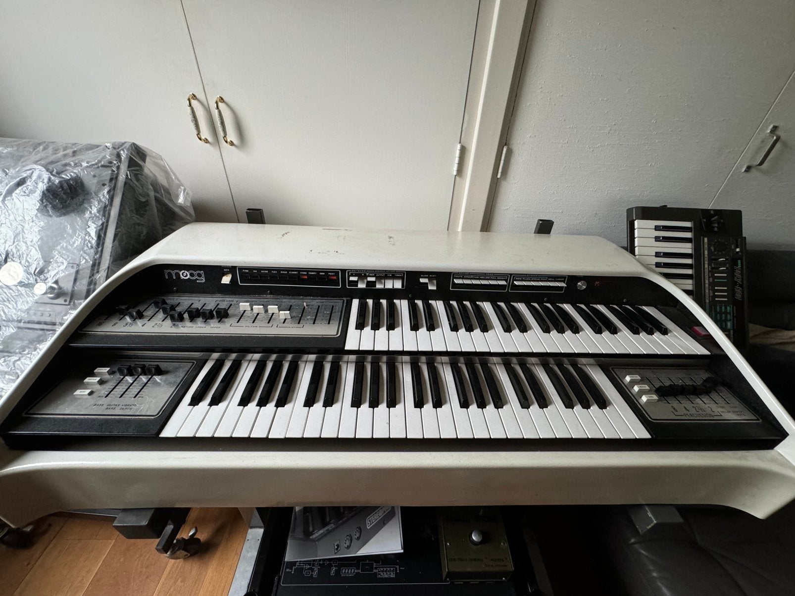 Moog orgel ‘Witte Olifant’ - Vintage Analoge Synthesizer, Muziek en Instrumenten, Ophalen, Gebruikt, 2 klavieren, Orgel