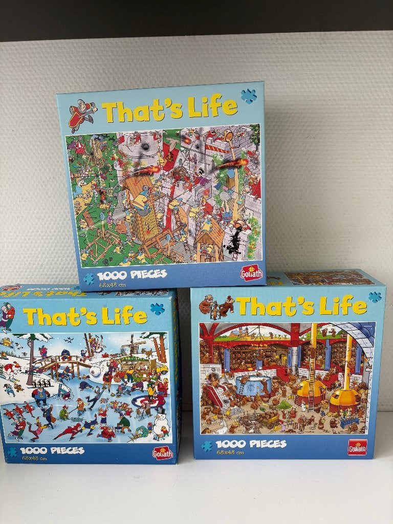 Thats Life puzzels, Hobby en Vrije tijd, Ophalen of Verzenden, 500 t/m 1500 stukjes, Zo goed als nieuw, Legpuzzel