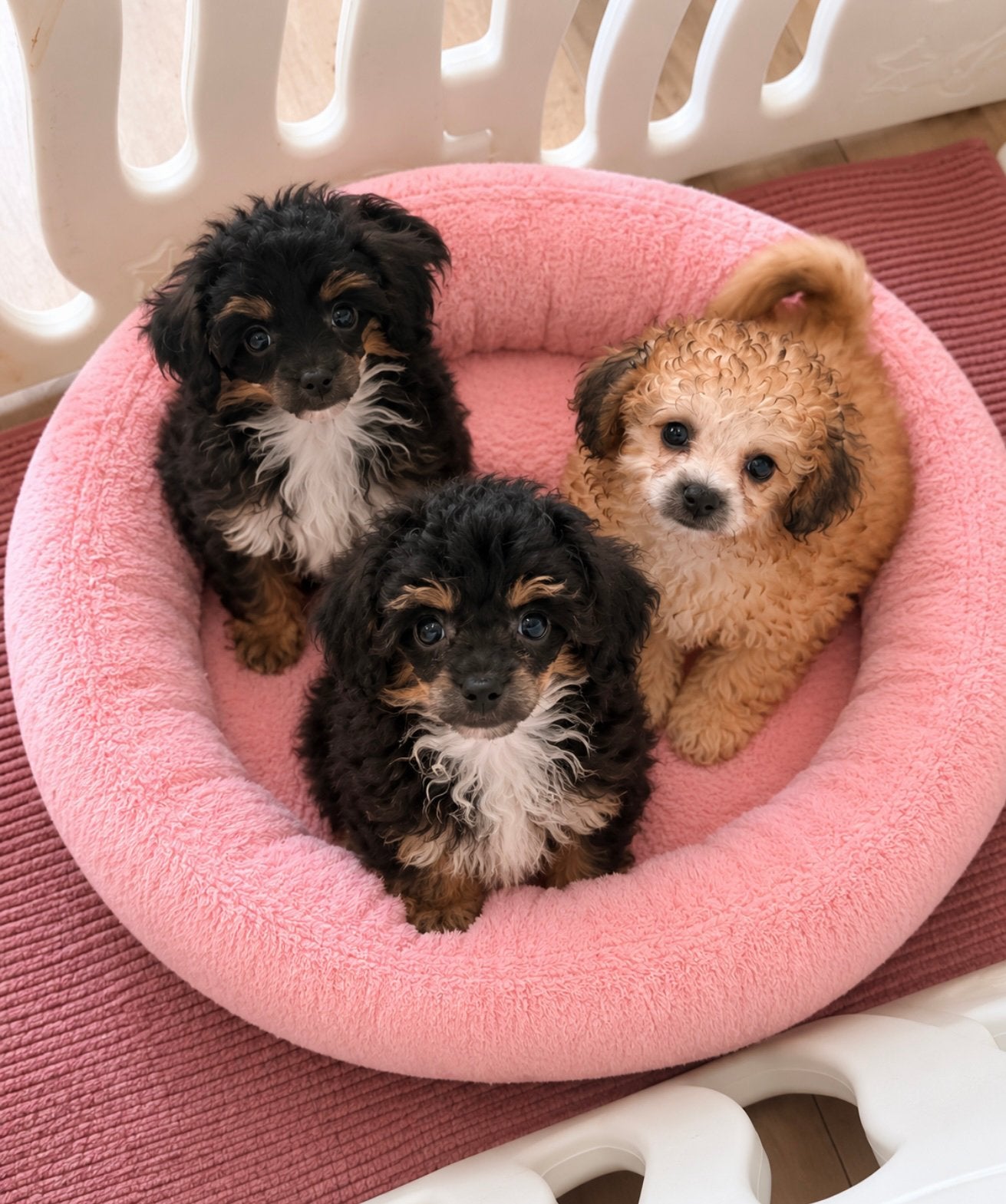 Drie toy poedel pupjes, Dieren en Toebehoren, Honden | Chihuahua's en Gezelschapshonden, Poedel, Parvo, Reu, 8 tot 15 weken