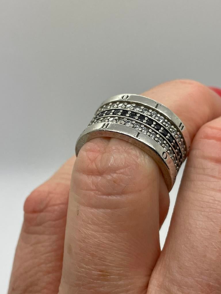 D796 Prachtige zilveren Thomos Sabo ring maat 17, Ophalen of Verzenden, X, Dame, Zilver