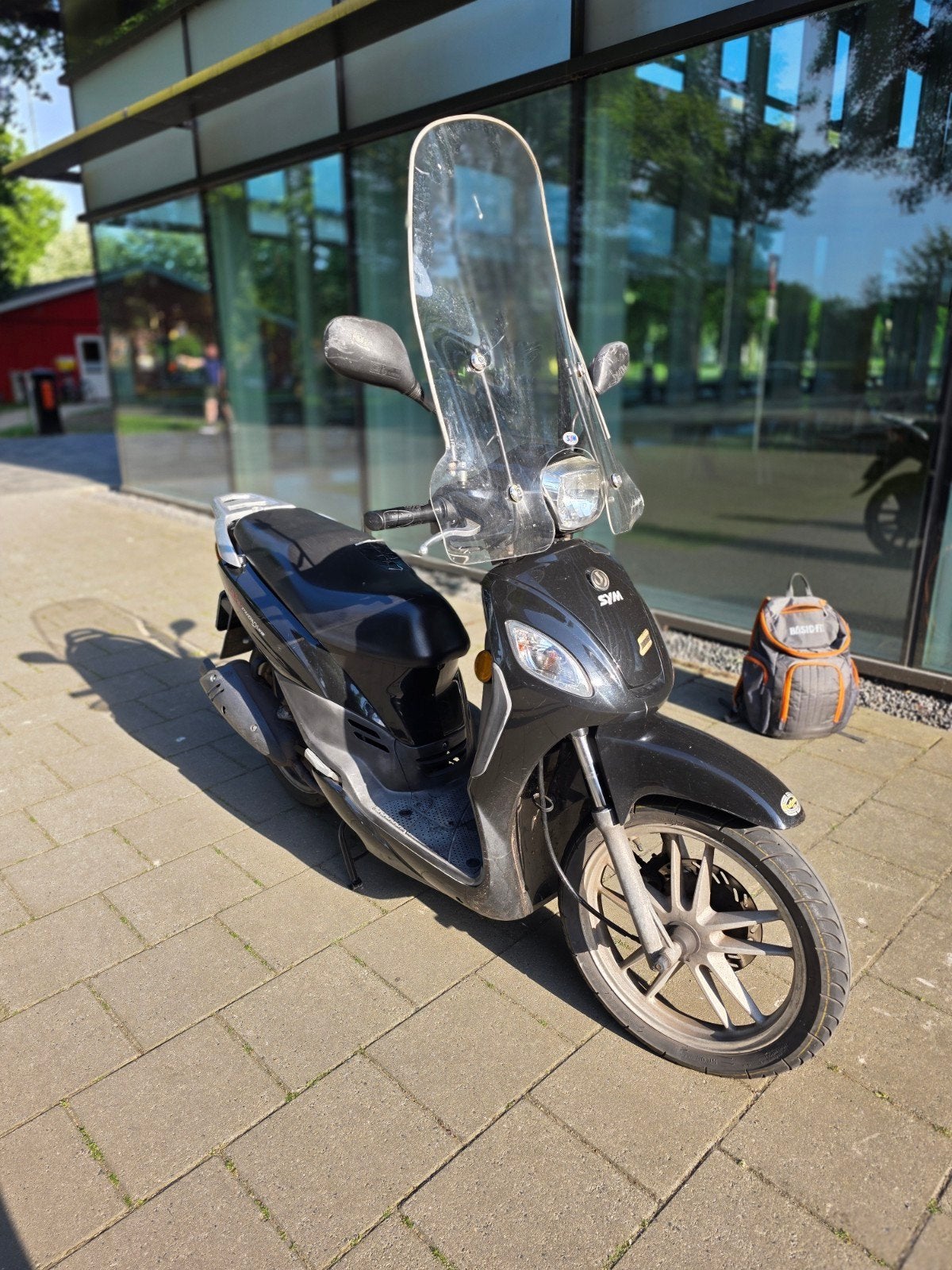 SYM  Zwart met Hoog Windscherm, Ophalen, Gebruikt, Overige modellen, Maximaal 45 km/u