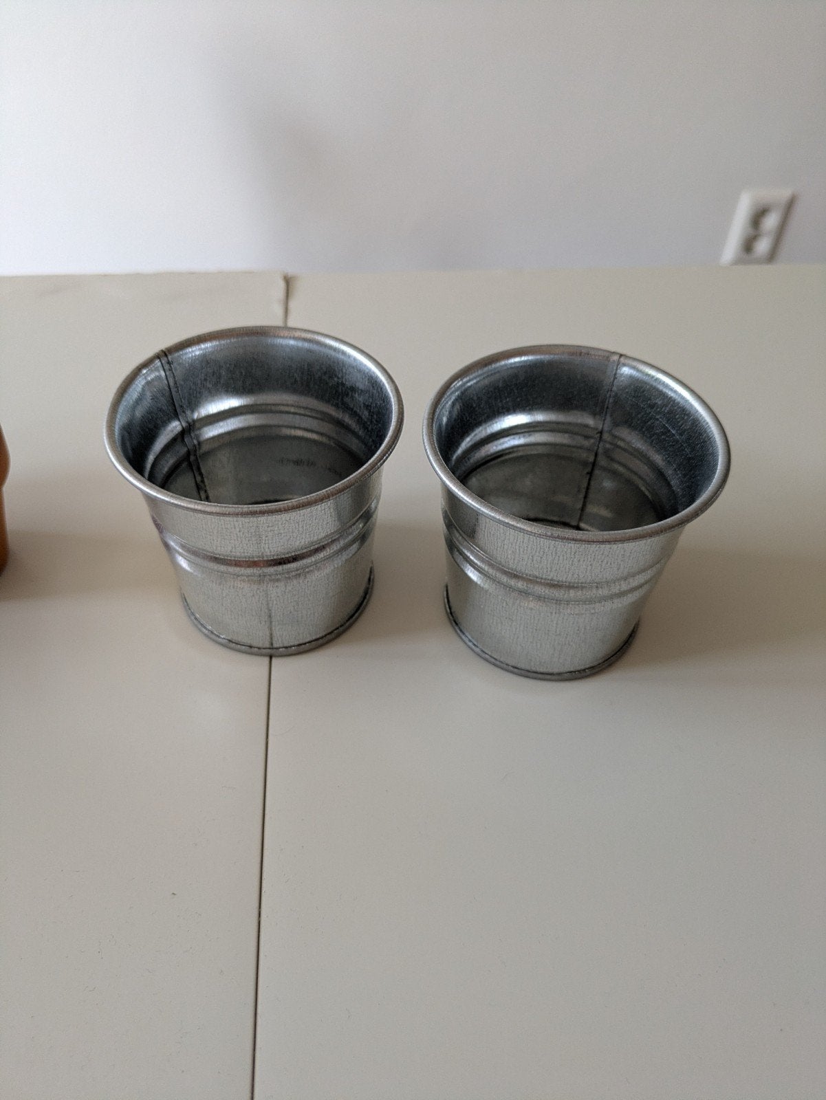 Kleine bloempotjes dille & kamille, Ophalen, Rond, Nieuw, Metaal