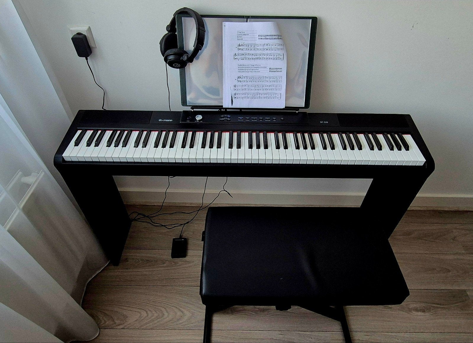 Thomann SP-320 Digital Piano Bundle II, Ophalen of Verzenden, Nieuw, Zwart